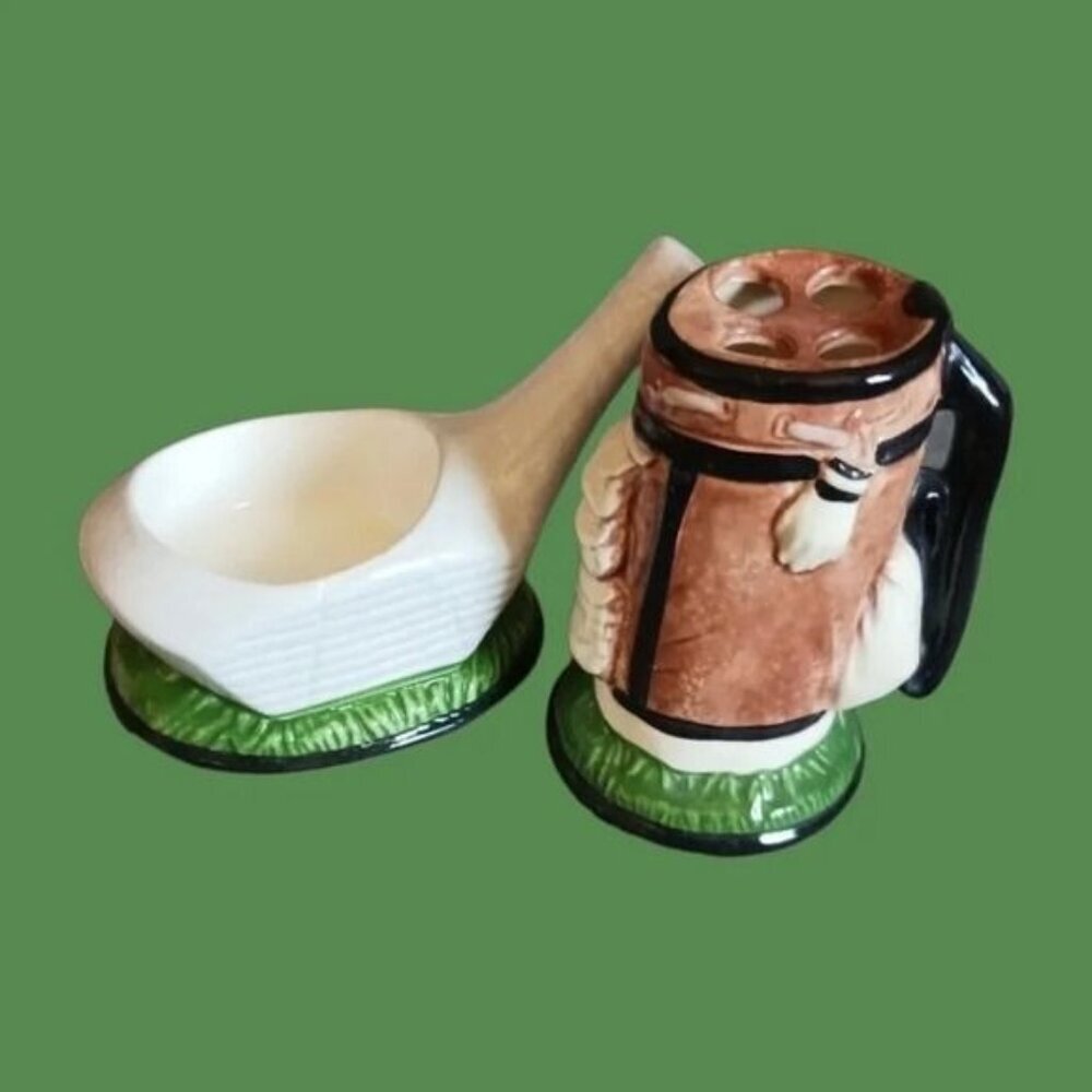 Set of 2 golf toothbrush holder